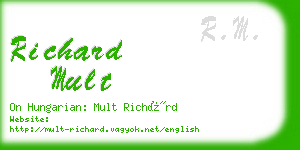 richard mult business card